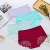 Женское сексуальное нижнее белье Трусики средней посадки Нижнее белье Кружево Чистый цвет Хлопок Женское нижнее белье Трусы