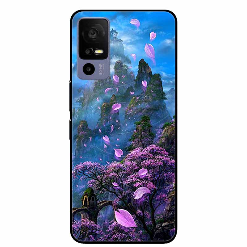 For TCL 40 R 5G Case Fashion Marble Soft TPU Silicon Back Cover for TCL 40R T771K T771H Phone Cases Protect Funda Shells Paras