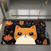 Милый Кот Быстросохнущий Коврик для Ванной Комнаты Моющийся Напольный Коврик для Двери Ванной Комнаты Противоскользящий Мягкий Ковер Коврик для Душевой Комнаты Коврик для Прихожей