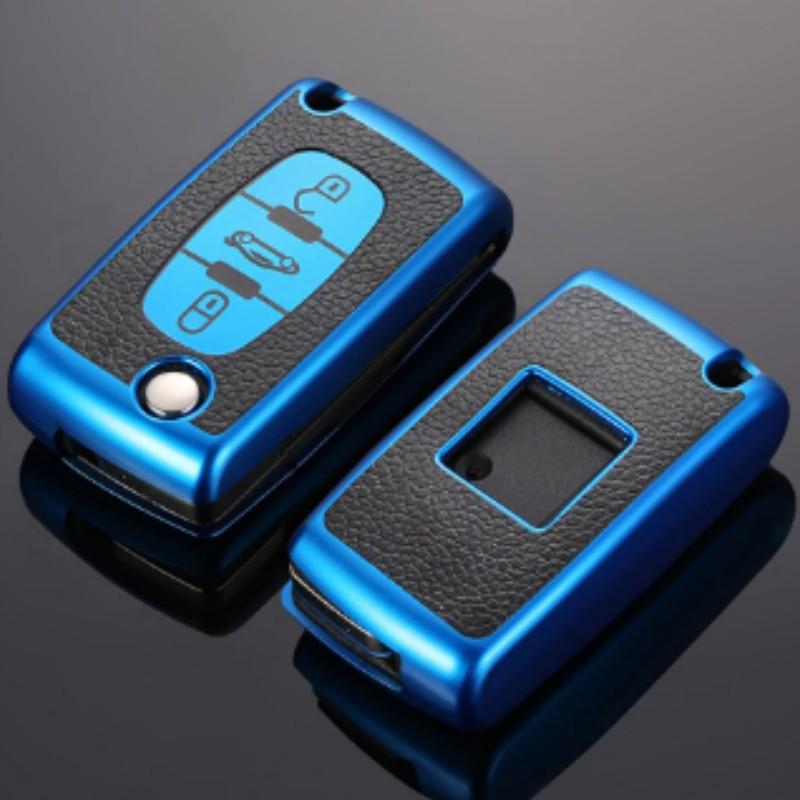 Кожаный чехол для дистанционного ключа из ТПУ для Peugeot 107 207 307 308 407 607 3008 5008 для Citroen Xsara Picasso C5 C6 C8 без ключа