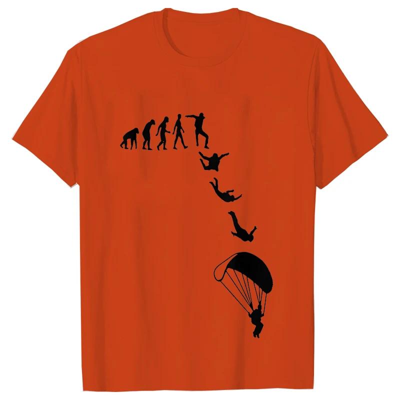 Men Tshirt Funny Skydiving Graphic Y2k Tops Sky Diving Short Sleeve Tees Skydiver Clothing Parachute Evolution Jumping Shirts