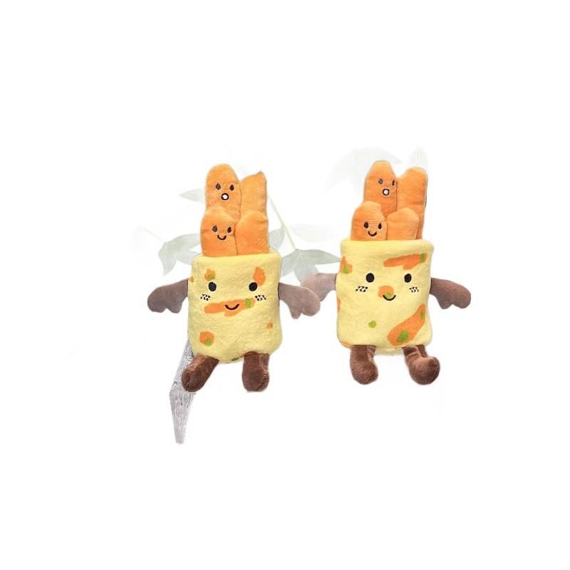 Милый плюшевый брелок в виде блинчика, мягкий хлопок ПП, очаровательный кулон-аксессуар