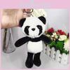 Delightful Stuffed Panda Toy Keychain Ultra Soft 18cm Creative Accessory Backpack