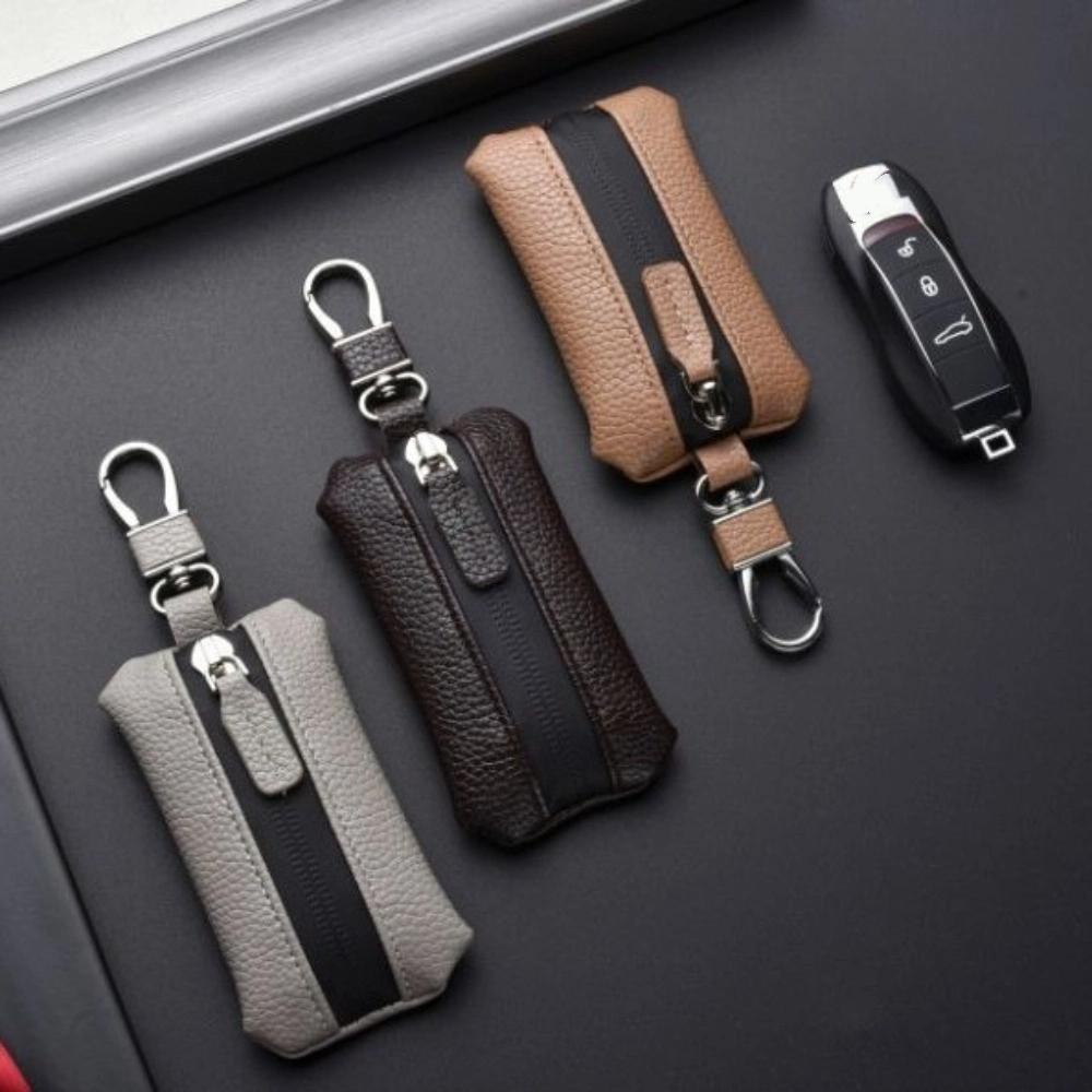 Zipper Closure Car Key Bag Luxury Mini Storage Bag Portable Keychain Holder Daily Use