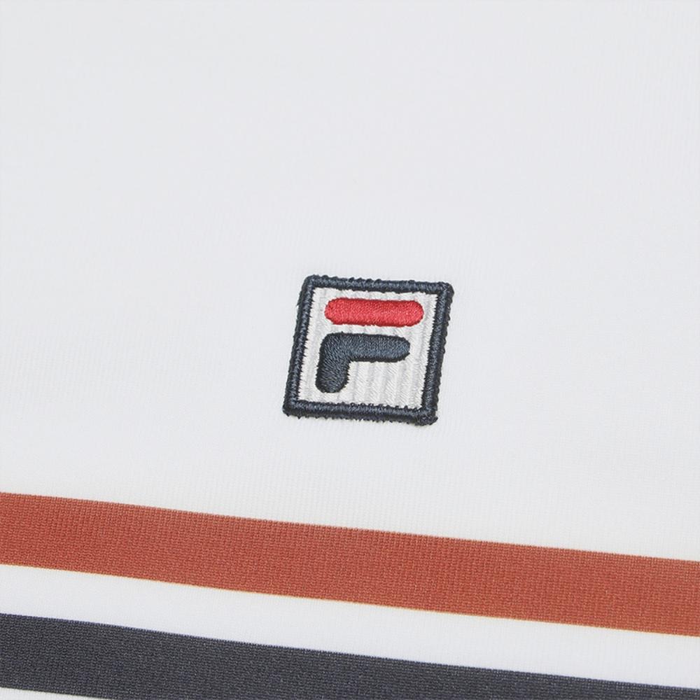 Fila Теннисная мода Универсальная Простая Личность Трендовая Спортивная Повседневная Удобная Полосатая Вязаная Футболка-поло с коротким рукавом A11M533111FWT