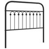 VidaXL Tête de lit métal noir 100 cm, tête de lit en métal, tête de lit haute, tête de lit pour lit simple, tête de lit 376629