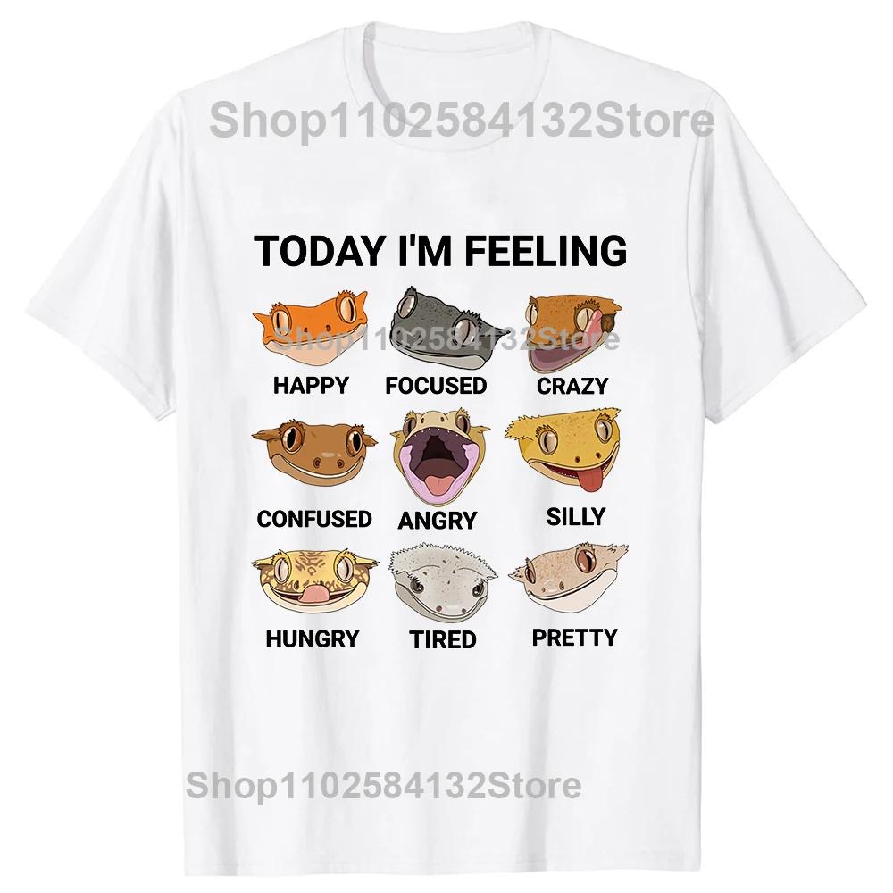 3 Moon Gecko Funny Reptile Leopard Lizard Geckos Art Novelty T-shirts Men Fashion Casual 100% Cotton Loose Oversized T Shirt