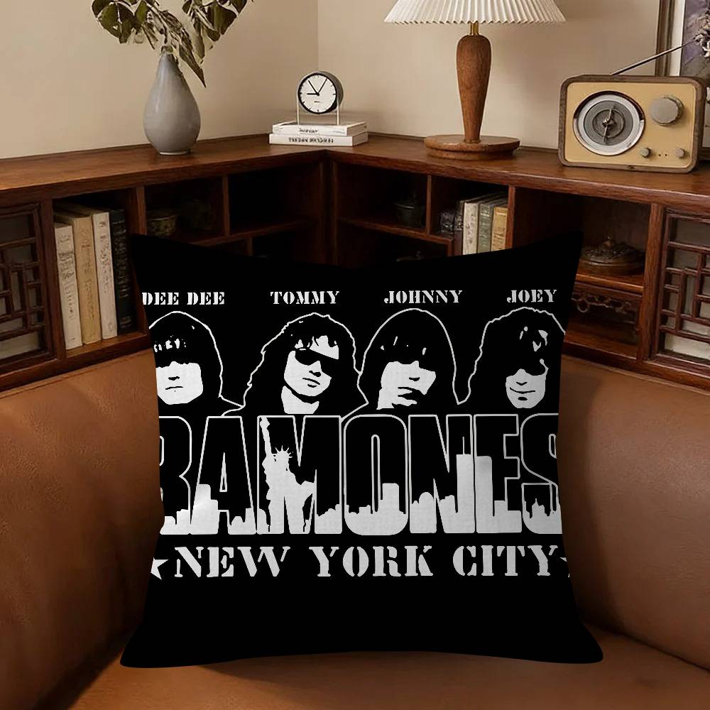 Band Punk R-Ramones Anime Cushion Cover 30X50 Polyester Sofa Cushions Decorative Throw Pillows Home Decoration Pillowcover