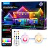 Rainbow Color Eaves Lights - Smart Wireless APP Controlled, RGB IC Permanent Outdoor String Lights - Perfect For Decor, Christmas, Parties,