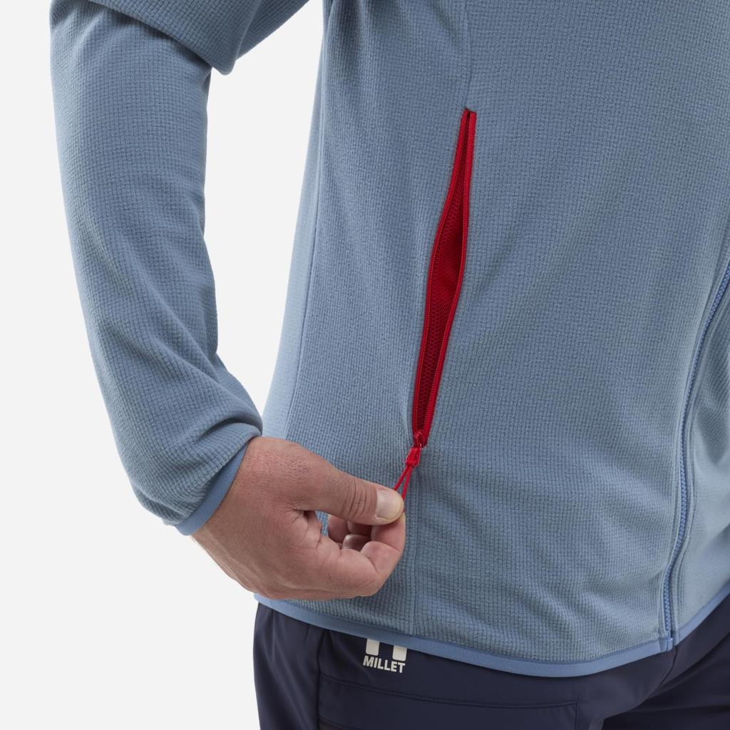 Мужская флисовая куртка для альпинизма Millet Ubic Light Grid MIV10448, цвет Coronet Blue, размер L (Новый логотип)