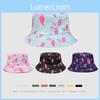 Fashionable Flamingo Print Reversible Fisherman Hat Women Sun Hat Sunscreen Bucket Hat
