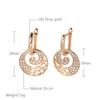 Crystal Flower Drop Earrings For Women  Rose Gold Color With Natural Zircon Accessories High Quality Daily Jewelry