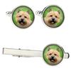 Norwich Terrier - cufflinks and tie with your photo, a suit decoration, men's jewelry from the Art-Dog brand.