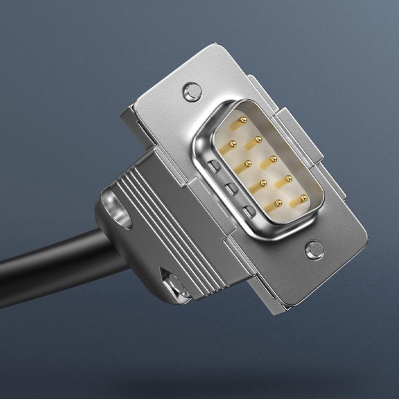 Позолоченный последовательный кабель прямого соединения DB9 28AWG Папа-Мама 9-контактный RS232 Data Wire Line для компьютеров