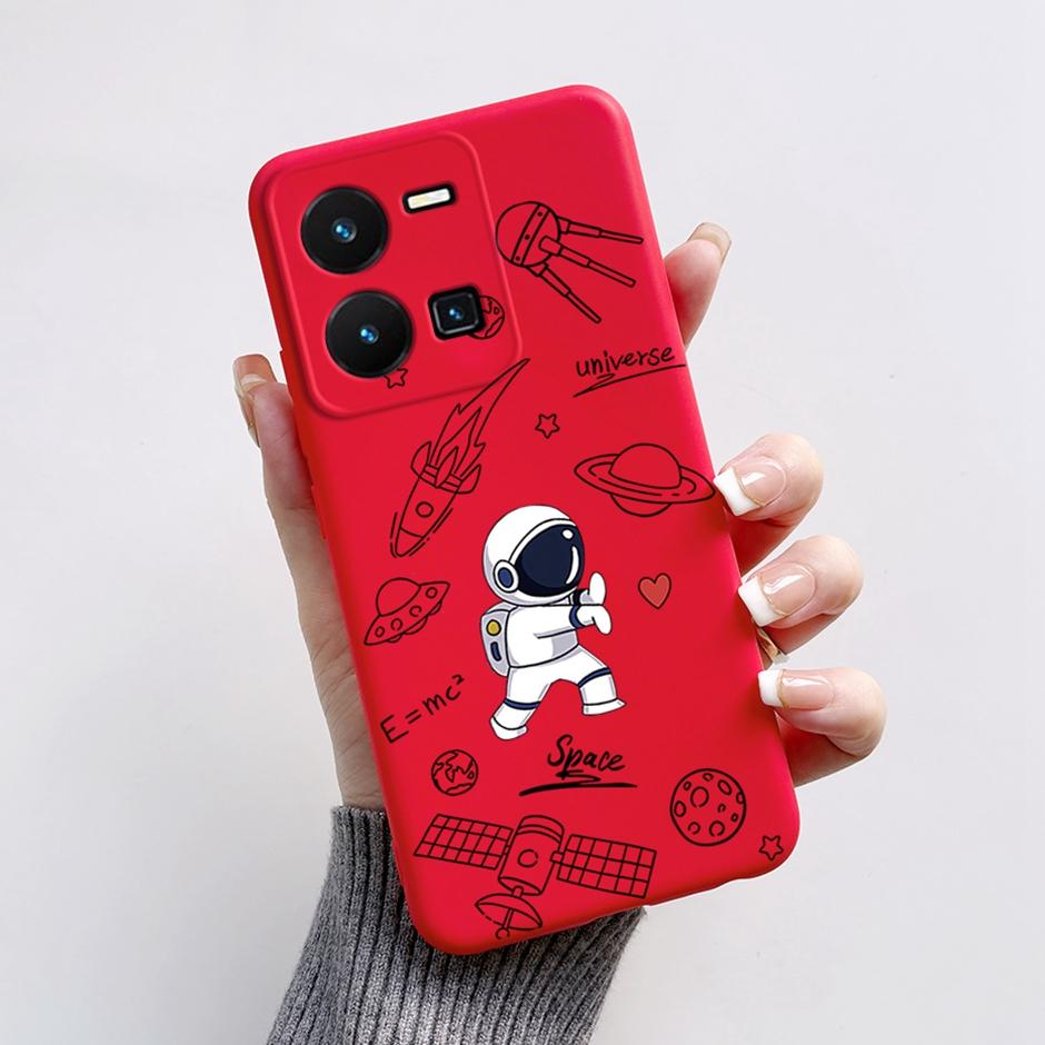 Для vivo Y35 4G Защитный чехол Для vivo Y35 4G Модные мультяшные чехлы для телефона Для vivo Y35 4G Красивая задняя крышка с рисунком Coque
