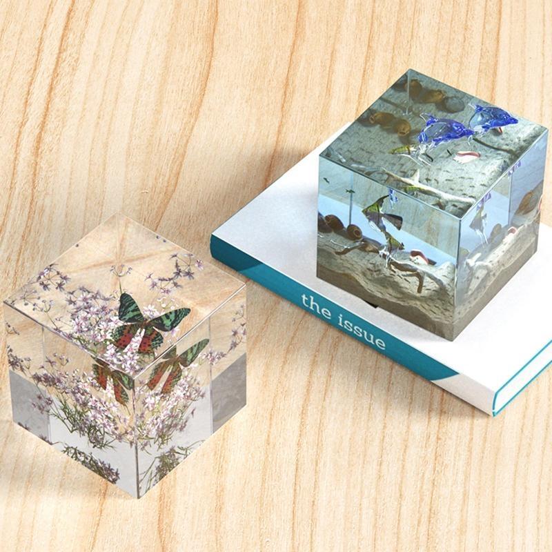 Clear Silicone Cube Molds Large Deep Square Epoxy Resin Mold Transparent Silicone Molds for Resin Casting DIY Jewelry Making