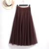 Women's High-End Mesh Pleated Midi Skirt - Summer Slimming Big Swing Tulle Skirt