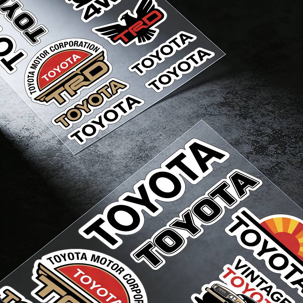 FOR TOYOTA TRO GR Universal Waterproof Reflective Decorative Decals Scratch Hide For Car Motorcycle Helmet Water Cup Fridge