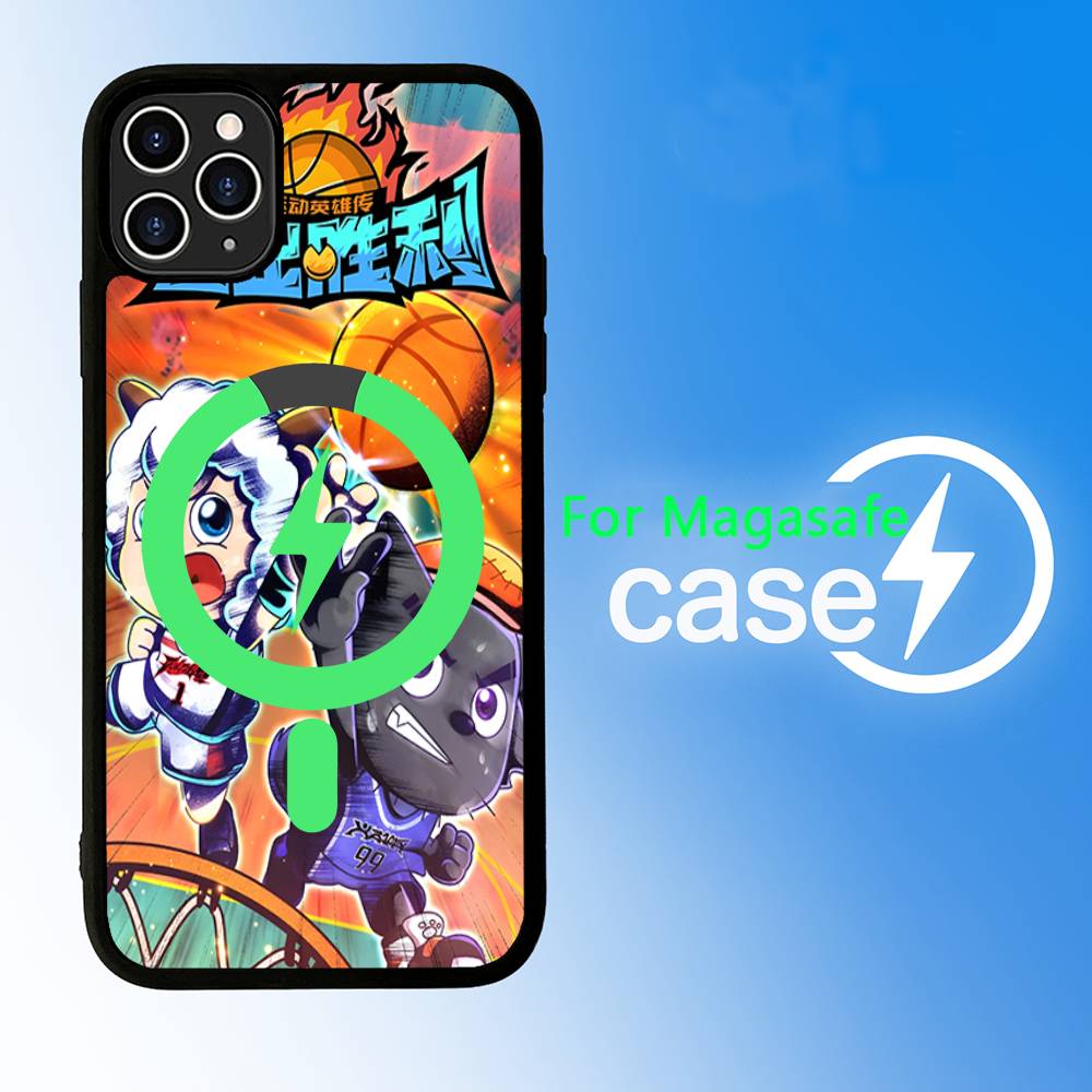Pleasant Goat And Big Big Wolf Magnetic Case For IPhone 17 16 14 13 12 11 15 Pro Max Plus Wireless Charge Phone Cover