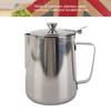 Кофейная чашка из нержавеющей стали, кружка, кувшин для вспенивания молока, кувшин с крышкой для латте, кофе, искусство(1000ml)