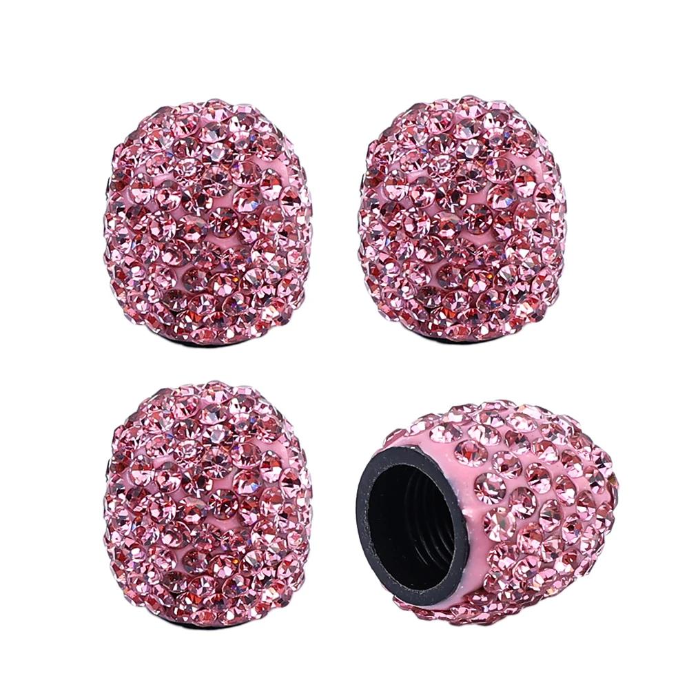 4 шт. Водяная дрель блестящие колпачки вентилей шин сердечник вентиля шины с алмазной инкрустацией колеса шины и детали автомобильные аксессуары