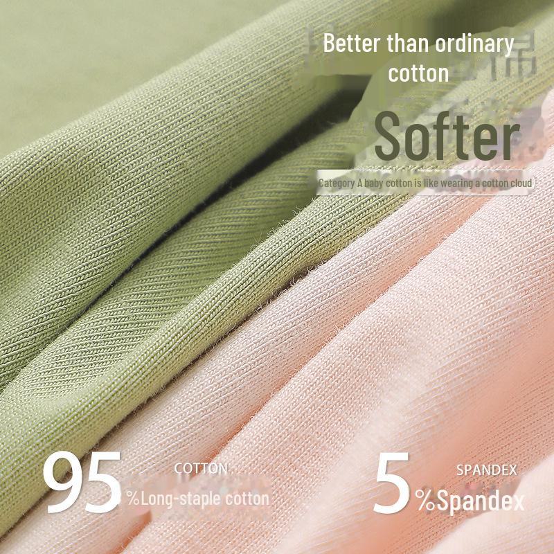 Женские антибактериальные теплые брюки из чистого хлопка с высокой талией - Осень/Зима