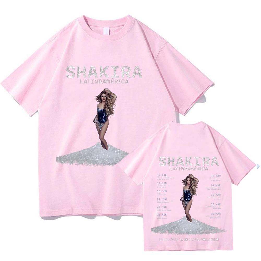 Shakira New Cotton T-shirts Las Mujeres Ya No Lloran World Tour 2025 Tshirt High Quality Casual Clothing Unisex Loose Tees Tops