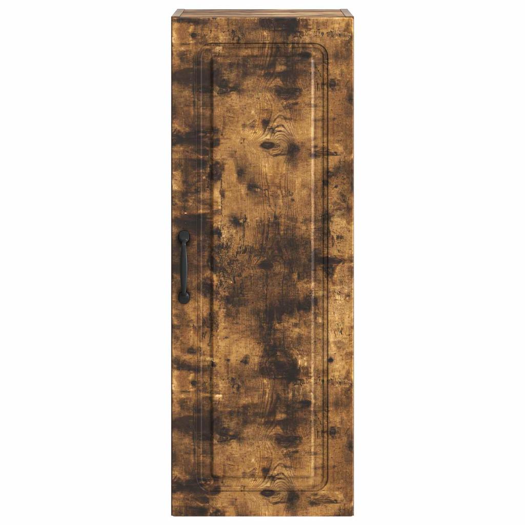 Wall Mounted Cabinet Smoked Oak Finish 33 x 34.5 x 90 cm Engineered Wood