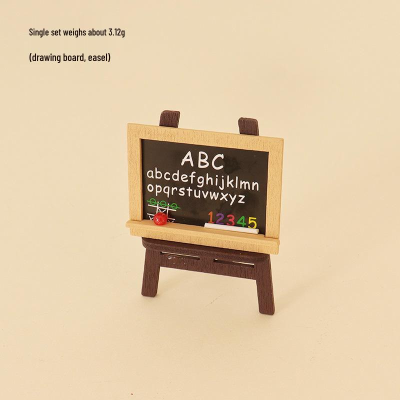 Dollhouse 1:12 Miniature Palette and Easel Set for BJD Dolls