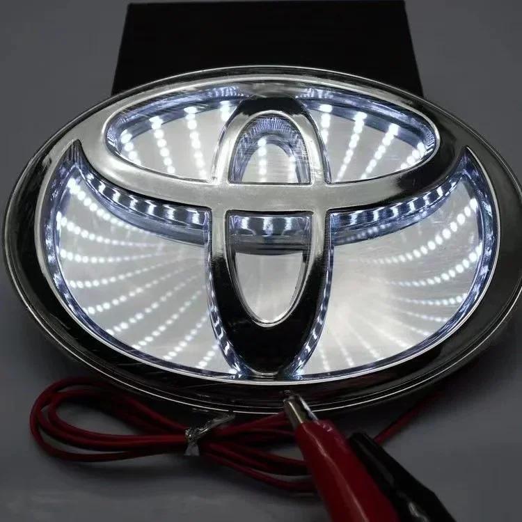 3D Car Front Grille Trunk Logo LED Light Retrofit For Toyota Corolla Reiz PRADO Yaris LANDCRUIS Camry Vios Highlander LVALON RW2
