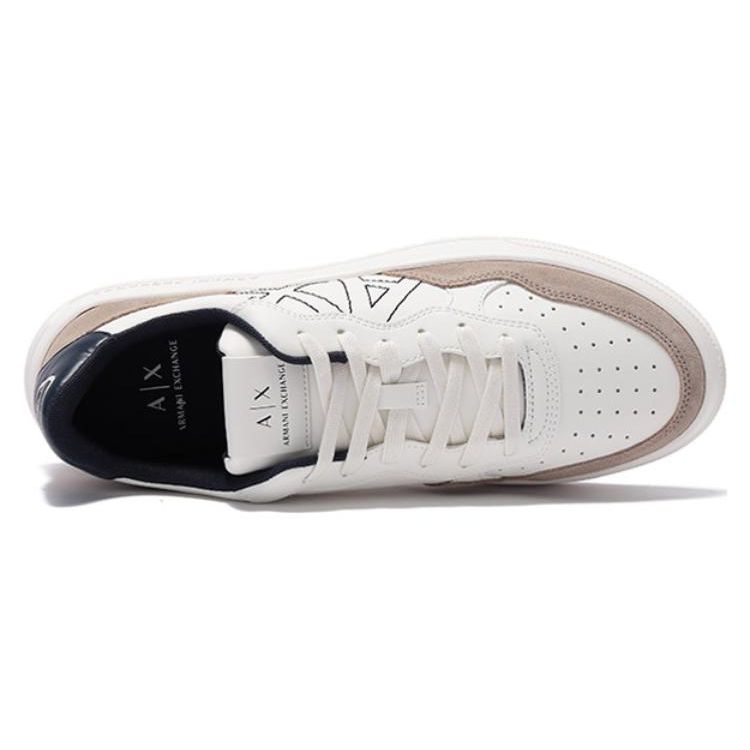 Armani Exchange Модные кроссовки на шнуровке SS23 Мужские кроссовки Off-White XUX148XV601S030