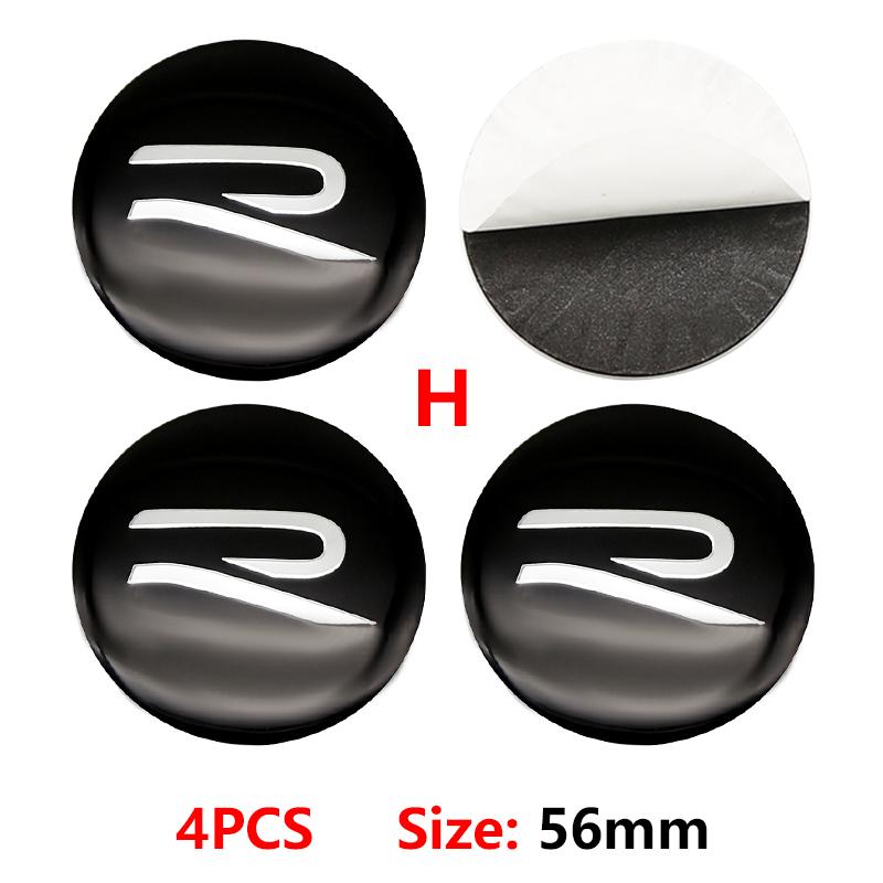 Для VW VOLKSWAGEN Новые 4 шт. 56 мм Наклейка на центр колеса автомобиля 60 мм Колпачок ступицы колеса Аксессуар Для VW golf Passat R Rline GTI