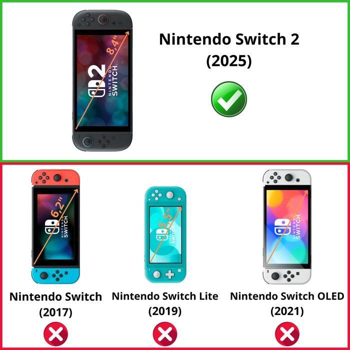 Protective Case - PHONILLICO - Nintendo Switch 2 - Transparent Silicone - Anti-Scratch - Anti-Shock