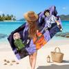 Naruto Printed Swim Towel, Portable Water Absorbent Towel for Beach Camping Daily Bathroom Use