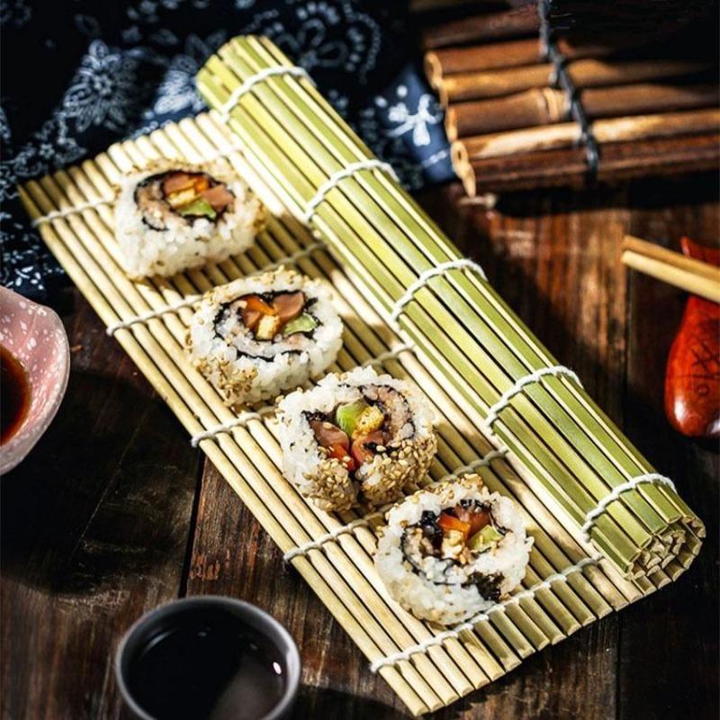 DIY Bamboo Sushi Maker Rolling Mat Инструменты для суши Рисовые ролики Кухонный гаджет Ручной производитель Еда Форма для рисовых роллов Кулинарные принадлежности