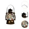 Christmas Music Box Figurine Ornament Crafts Lighted Globe Lantern Hanging Wind