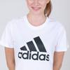 Adidas Повседневная спортивная футболка с коротким рукавом и буквенным принтом, женские топы, белые GL0649