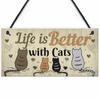 Kitchen Farm Wood Shed Accessories Home Decoration Funny Toys Plaque Cat Coop Cat Sign