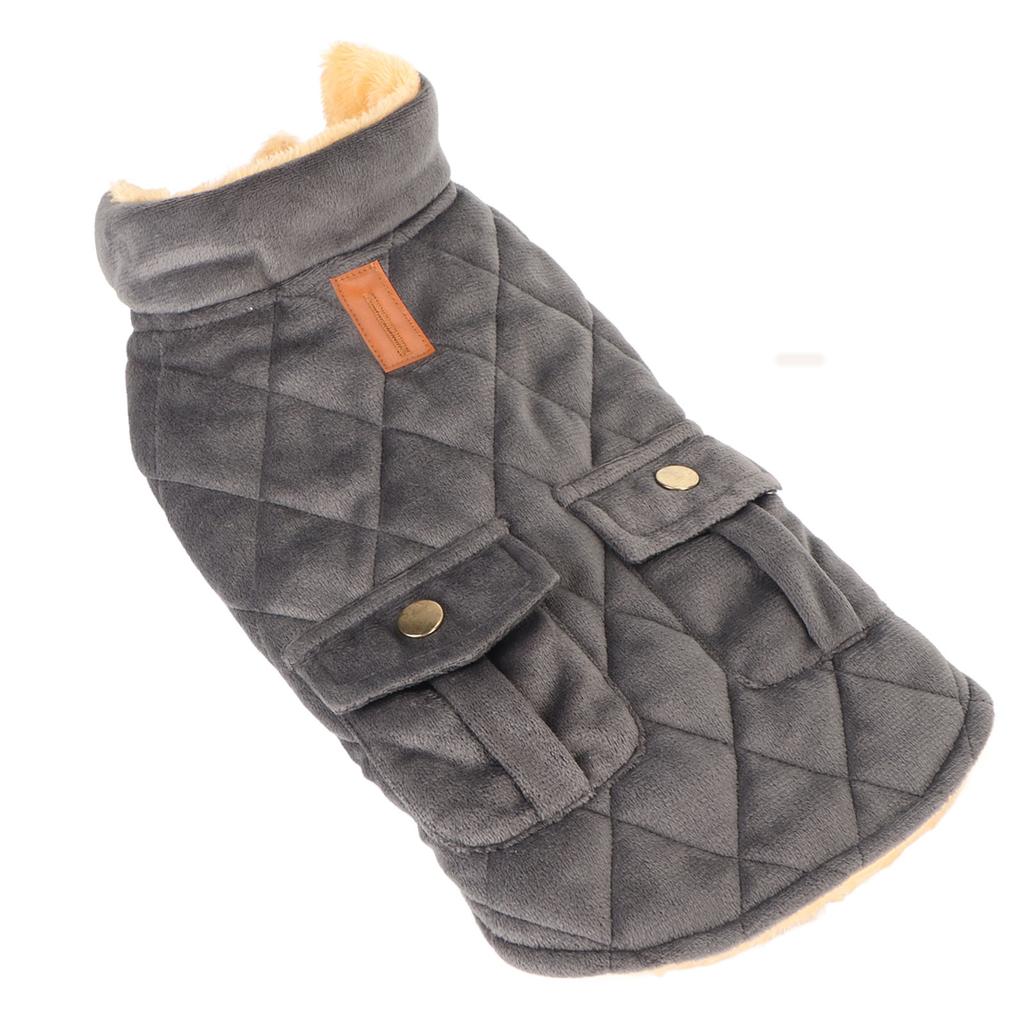 Теплая куртка для собак, модная ветрозащитная, уютная, утолщенная, удобная зимняя куртка для собак с карманом