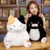 Plump Black Lucky Cat Plush Pillow Doll - Cross-Border Large Toy