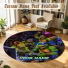 Round Rug Custom NameTeenage Mutant Ninja Turtles Pattern Non Slip Carpet Home Floor Decor