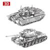 2pcs 3D Metal Nano Puzzle JS-2 Iwan The Great's Bell Tower Chieftain MK50 Tank Assemble Model Kit DIY 3D Laser Cut Jigsaw Toy