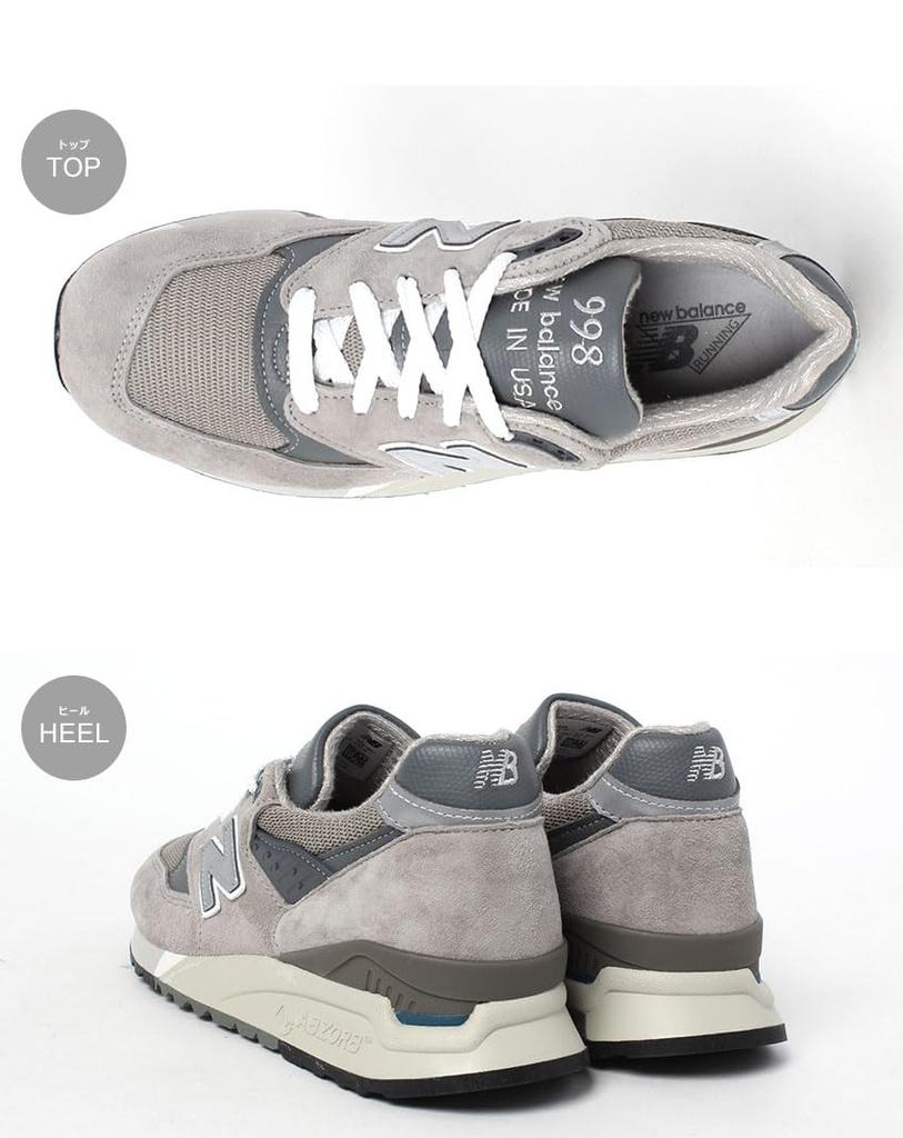 Made In USA 998 U998GR Sneakers Grey [New Balance] US6.5 (24.5cm) [Used]