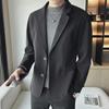 Men's Trendy Korean Wool Suit Jacket for Casual or Light Business Wear