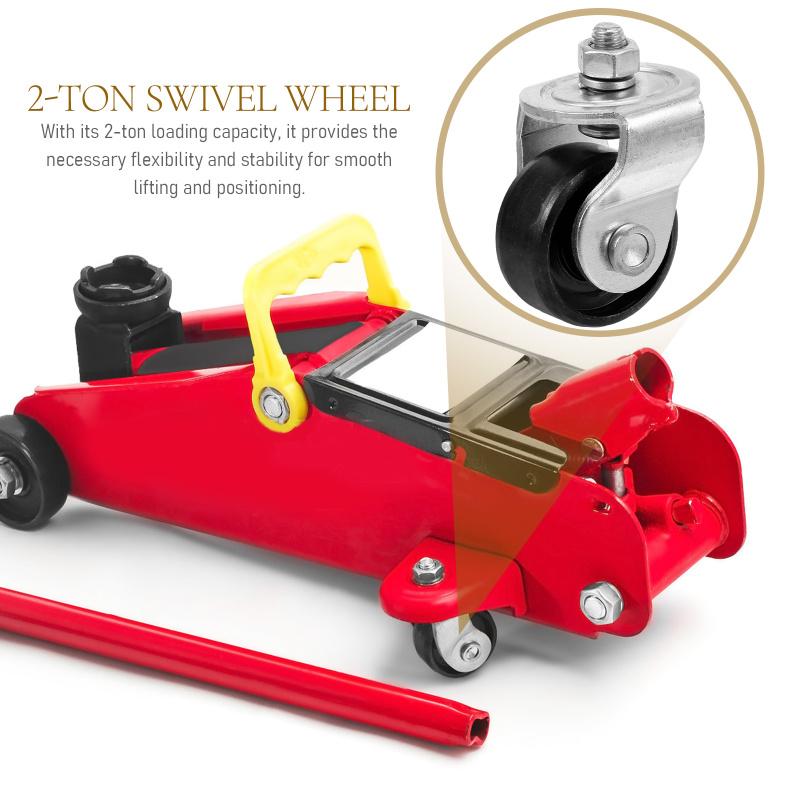 Jack Front Wheel Swivel Floor Caster Wheels Heavy Duty Casters Steel Horizontal for Garage