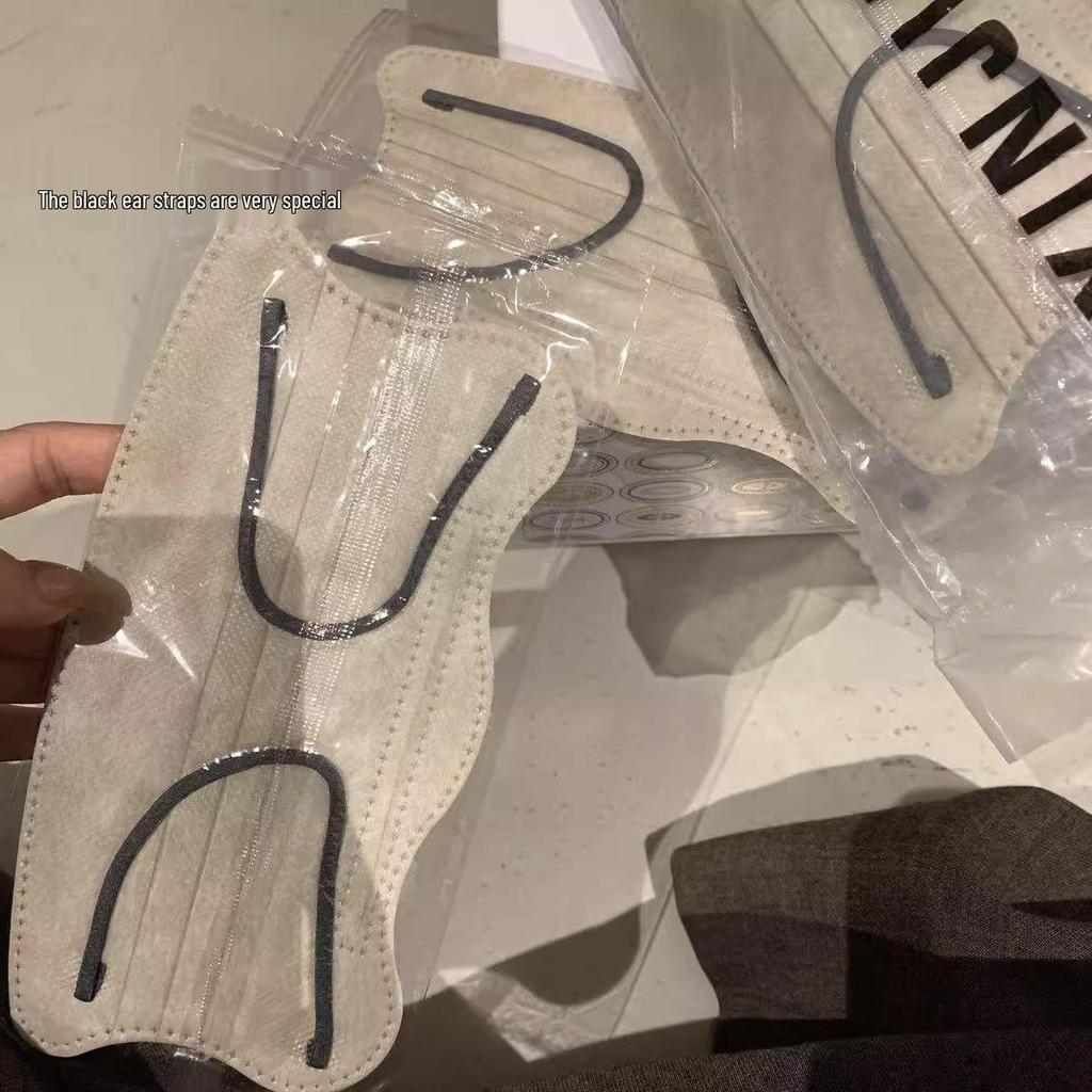 High-Value Women's V Face Butterfly Morandi Disposable Mask - Protective, Thin, Enhances Small Face, Eye Corner Shield