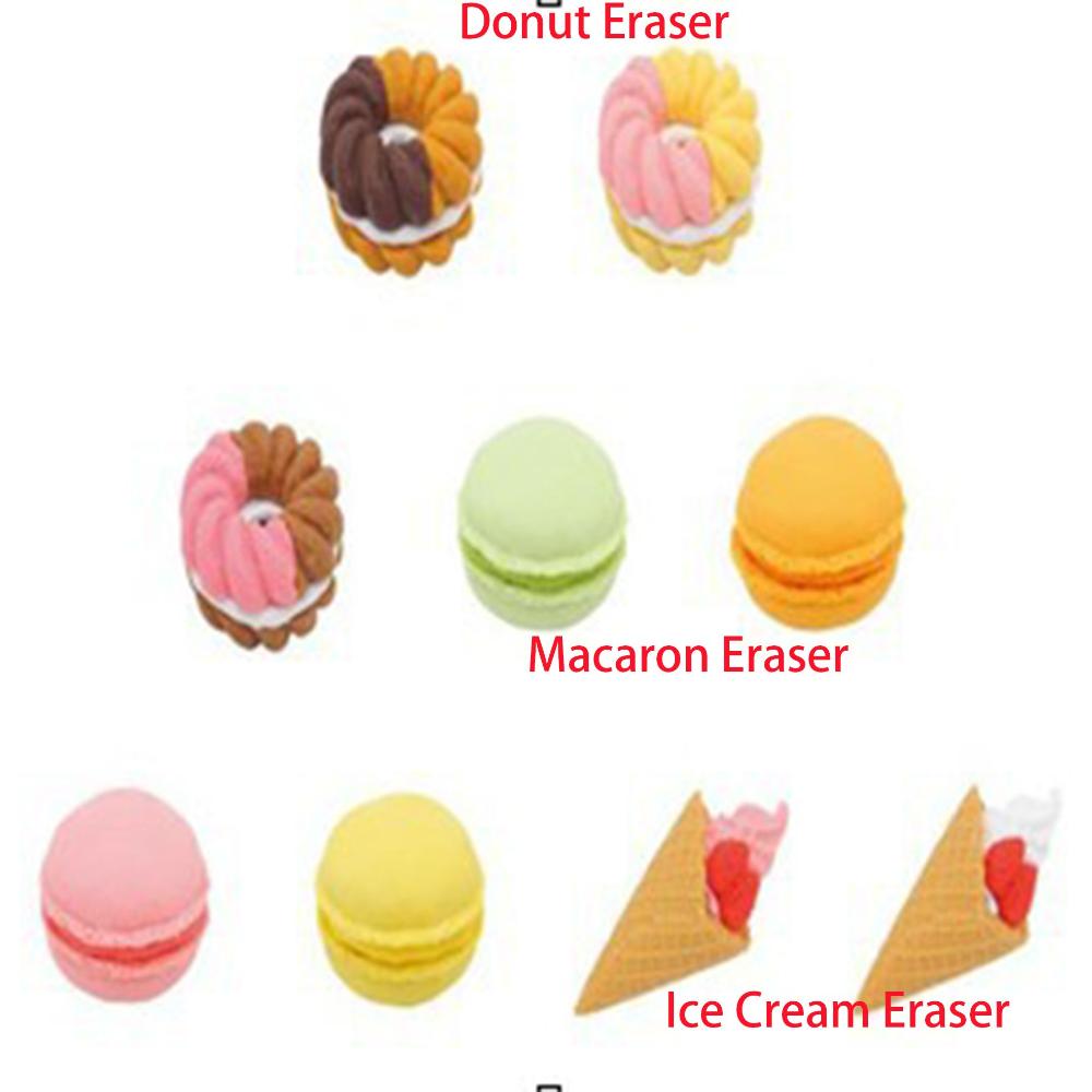 Office Supplies Macaron Leafs Correction Tools Drawing Accessories Rubber Eraser Pencil Erasers