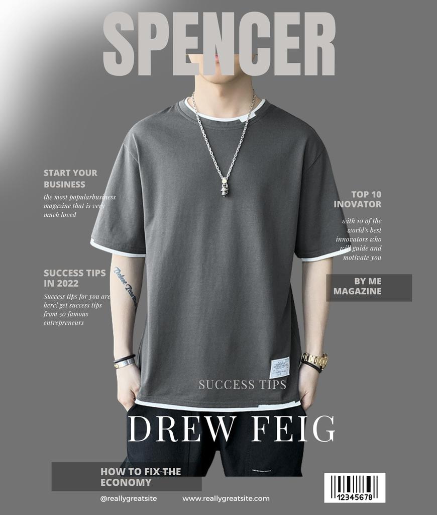 100 Cotton Cut and Sewn Innerwear Cotton Short Sleeve Short Sleeve Layered Style Top Summer Clothes Summer Short Sleeve Underwear [C&CL] T-Shirt Men's