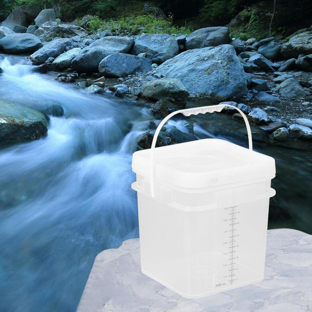 Рыбацкое ведро с ручкой и шкалой для практичного использования на открытом воздухе