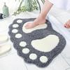 1pc Super Absorbent Microfiber Bath Mat with Non-Slip Grip for Bathroom, Toilet, Shower, and Kitchen - Cute Footprint Pattern - For Home Decor